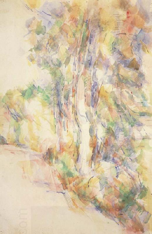 Paul Cezanne Road with trees on a slope oil painting picture